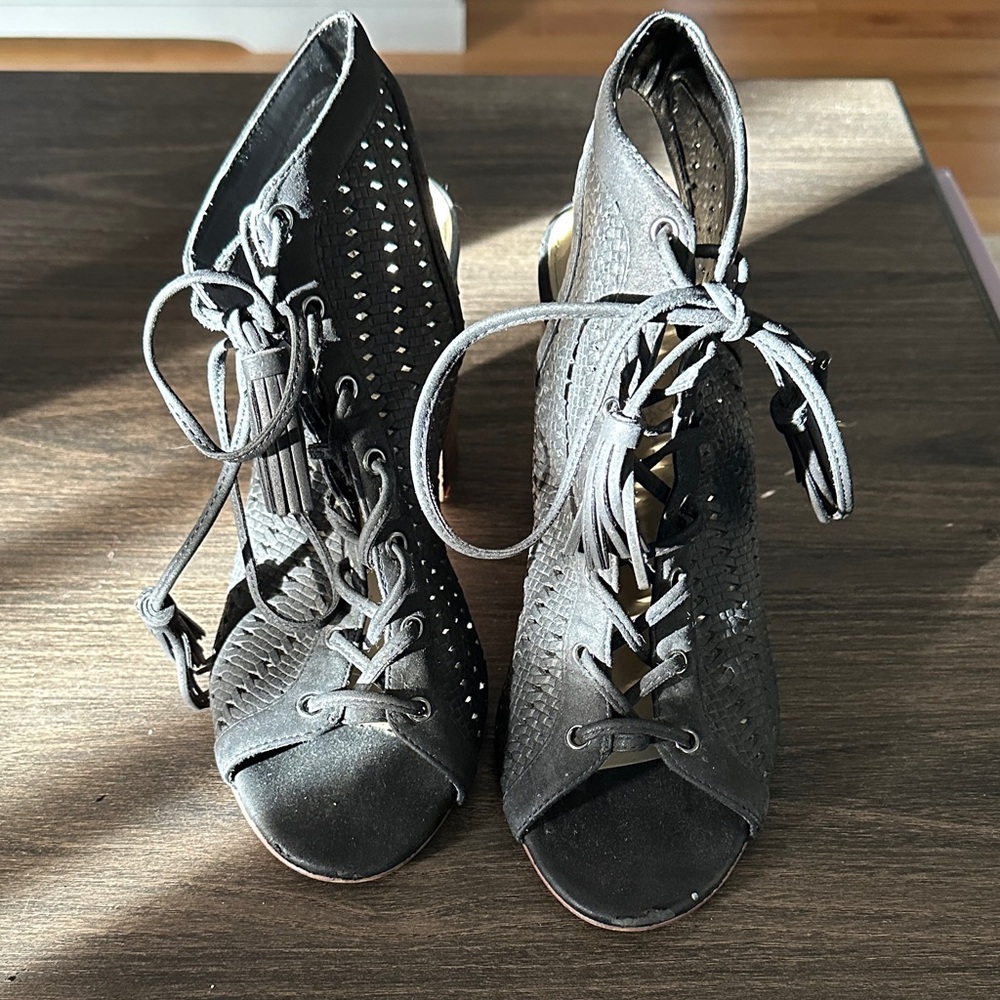 Jessica Simpson Black Lace-Up Boots